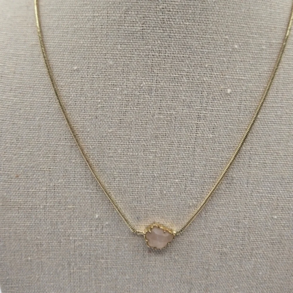 KENDRA SCOTT  Tess Pendant Necklace  Irredescent Druzy Gold Plates